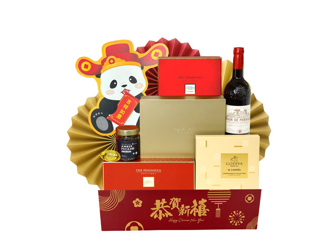 CNY Gift Hamper - Year of the Dragon and Snake Flying New Year Gift Basket A3 - CH21215A3 Photo