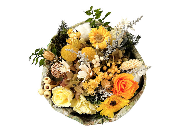 Florist Flower Bouquet - Seasonal Oil Painting Vintage Preserved Flower Bouquet 1116A8 - PT1116A8 Photo