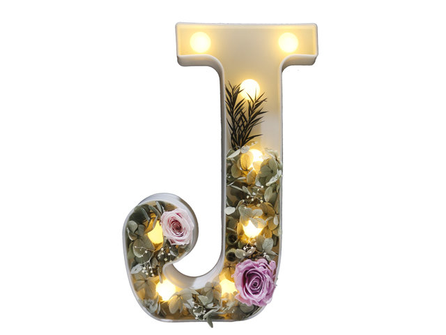 Preserved Forever Flower - Preserved flower alphabet letter floral number light ($430/ any 3pcs)0513A3 - PT0513A3 Photo