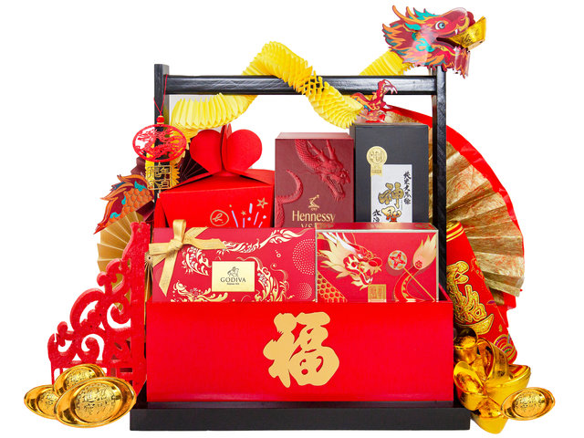 新年果籃Hamper - 吉祥龍添瑞-農曆新年禮物籃  0111B2 - CH20111B2 Photo